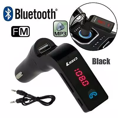 UK Car Wireless Bluetooth FM Transmitter MP3 Player USB Car Fast Charger Adapter • £7.89