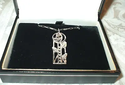Carrick Jewellery Ltd (cjl) Hallmarked Silver Mackintosh Design Pendant & Chain • £28