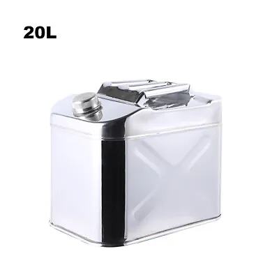 20L 304 Fuel Storage Jerry Can Stainless Steel Built-in Spout For Boat/4WD/Car  • $99.99