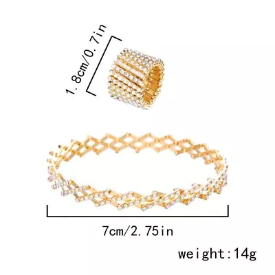 Magic 2-in-1 Crystal Zircon Ring Bracelet Adjustable Charm Women Men Jewellery • £5.56