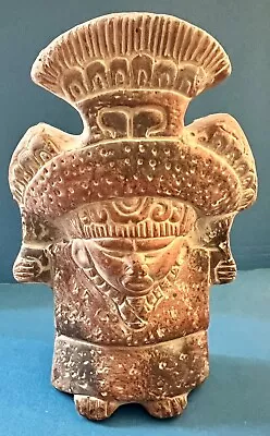 Aztec Inca Mayan Clay Terracotta Pottery Figurine 6.5x3.5” • $20