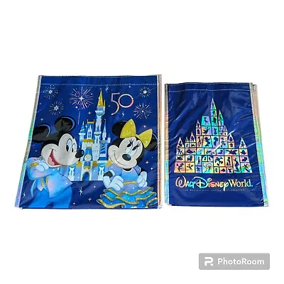 Disney World 50th Anniversary Reusable Tote Bag SMALL & MEDIUM Set Mickey Minnie • $5.99