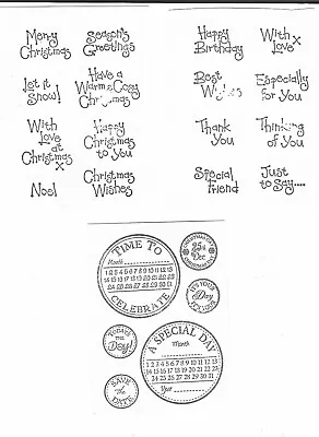 3 Unmounted Rubber Stamp Sets By Lili Of The Valley. Cardmaking Stamping Crafts • £8