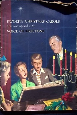 Copyright 1955 By The Firestone Tire - Favorite Christmas Carols 9  Music Sheet  • $6.97