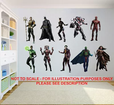 £2.49 • Buy Superhero Dc Justice League Kids Wall Sticker Decal Gift Bedroom Boys Girls Art