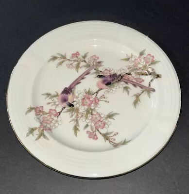 Vintage Yamaji Japan Porcelain Dinner Plate Birds On Floral Branches 10 1/2 Inch • $24.95