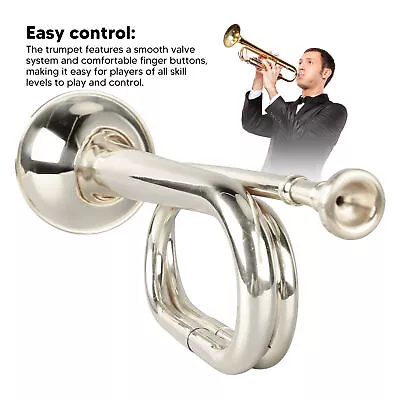 Military Style Trumpet C Key Brass Easy To Play Trumpet With Mouthpiece For SPM • $42.53