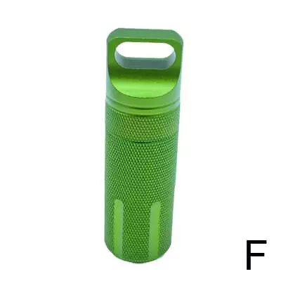 Waterproof Metal Medicine Pill Box Case Bottle Holder Container Keychain • $3.75