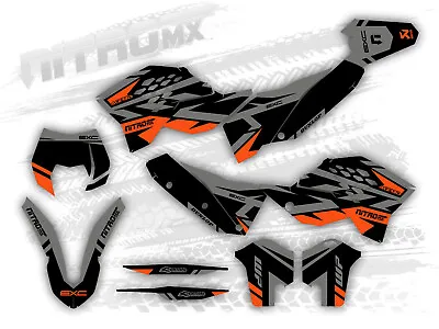 NitroMX Graphic Kit For KTM EXC EXC-F 125 250 300 450 530 2008 2009 2010 2011 • $148.46