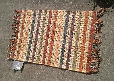 Vintage Woven Cotton Rug Jubilee Sobin Mohawk Rug And Textiles Hand Loomed • $24.95