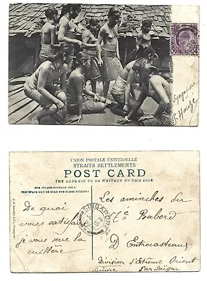 SINGAPORE  1908  Malay Women Bathing   Singapore PC To Vietnam @ 3c Rate • $0.99