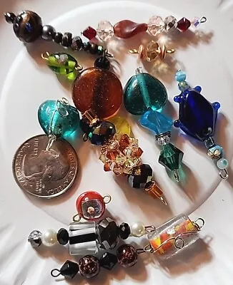 Jewelry Making Lot 14x Beads Drop Large Dangle Charms Lot Murano Gemstone  • $12.99