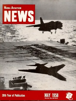 Naval Aviation News May 1958 Uss Randolph Vf Fj_regulus_usmc Hm Hr_r3y_pax River • $4.95