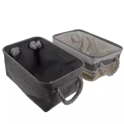  2 PCS Fabric Storage Basket Foldable Jewelry Organizer Cupboard • £20.38