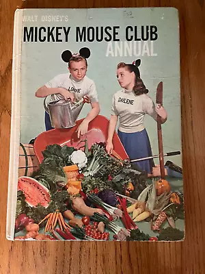 1957 Walt Disney Mickey Mouse Club Annual Book Vintage Hardcover • $12