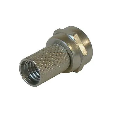 F-Type Coax Screw On Plugs F Connectors Pack Of 10  Sky Satellite Aerial Cable • £2.97