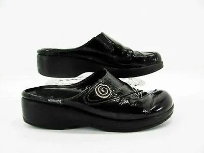 Mephisto Women Shoe Size 8M Black Patent Leather Wedge Clog Mule Pre Owned Qp • $36.25