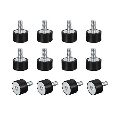 12pcs Rubber Mounts M4 Male/Female Vibration Isolator Shock Absorber D15mmxH10mm • $17.42