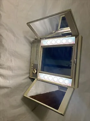 Vtg. Montgomery Ward Deluxe Folding Cosmetic Makeup Mirror LM-3 (USED) • $29.99