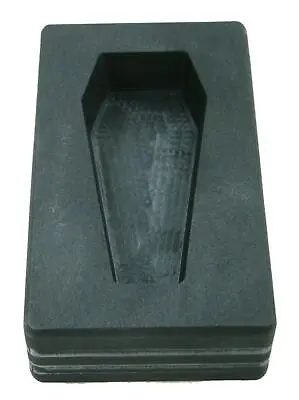 10 Oz Coffin Shape Gold High Density Graphite Mold 5oz Silver Bar-USA Made • $68.28