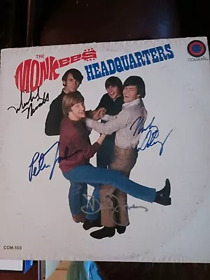 The Monkees Headquarters Lp Cover Signed By All 4! Coa. Nice! • $189.67