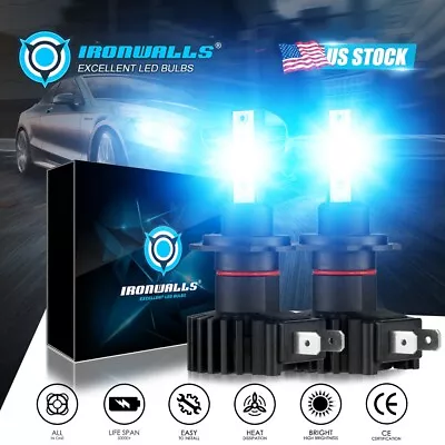 For 2006 2007 Suzuki GSXR600 GSXR750 IRONWALLS LED Headlight Bulbs H7 8000K Blue • $16.99