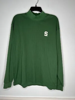 Nike Team Long Sleeve Mock Neck Michigan State Spartans Shirt Mens Medium Green • $14.44