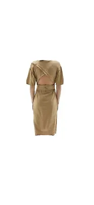 Bassike Open Back Contrast Short Sleeve Dress Sz XL - RRP $380 (BNWT) • $105