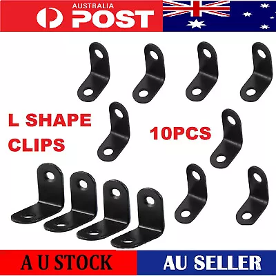 10PCS L Bracket Corner Brace Sets Black Corner Bracket  90 Degree Right Angle B • $8.99