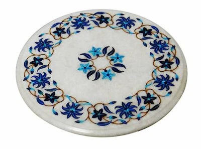 £340.83 • Buy 18  Marble Table Top Inlay Semi Precious Stones Handicraft Inlay Work Decor