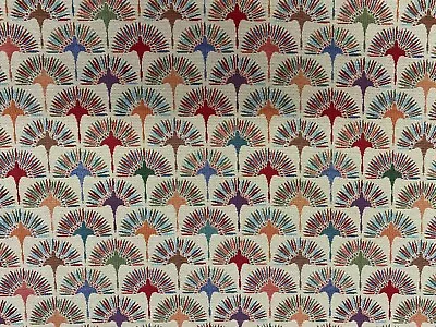 Deco Fan  Tapestry Multicoloured  Cotton  Curtain/Upholstery Fabric • £2.99