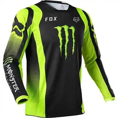 Fox Racing 180 Monster Mx Jersey - Black/hi-vis - Motocross/offroad • $36.95