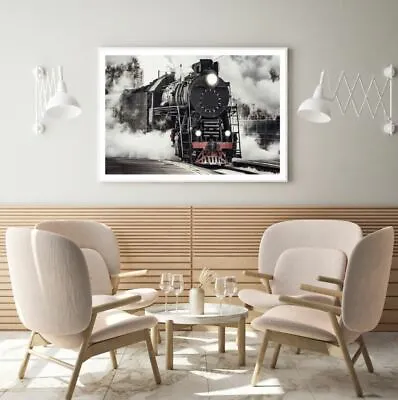 $12.90 • Buy Steam Train With Smoke Photograph Print Premium Poster High Quality Choose Sizes