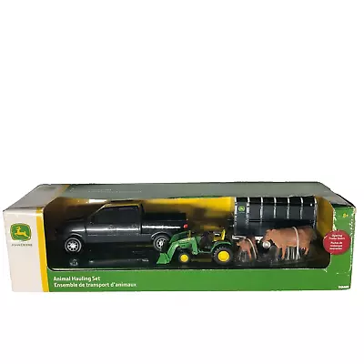 John Deere Animal Hauling Set 1/32 Scale Diecast Plastic Truck Tractor Tractor • $16.50