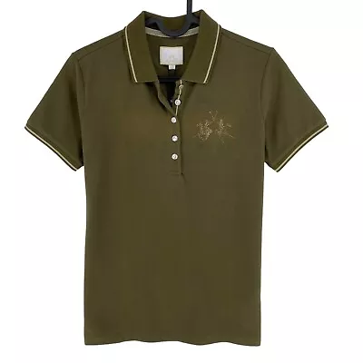 LA MARTINA Green Pique Stretch Short Sleeves Polo Shirt Size 1 / XS • $18.85
