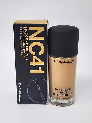 New Authentic MAC Cosmetics Studio Fix Fluid SPF 15 Foundation NC41 • $26.99