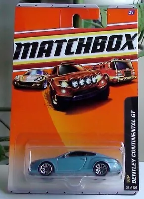 Bentley Continental Gt Blue Vip #36 Of 100 Matchbox Diecast Scale 1/64 • $18.99