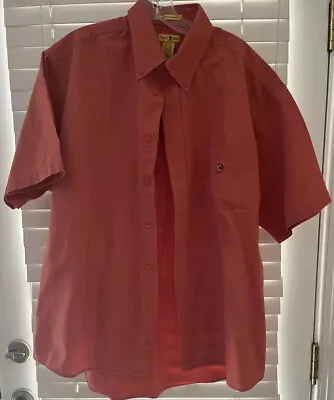 Duck Head Mens Shirt Size XL Button Down Solid Salmon Coral Vintage W/ Pocket • $9.99