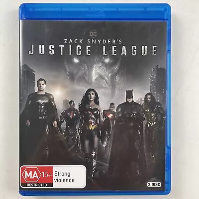 Zack Snyder's Justice League Blu Ray Region Free Ben Affleck Gal Gadot DC VGC • $14.40