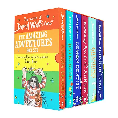 The World Of David Walliams: Amazing Adventures 6 Books Box Set -Ages 8-12 - PB • £24.89