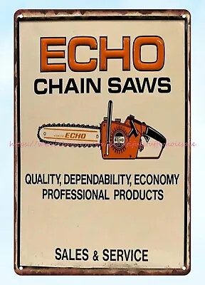 Tin Plaque Home Decor Online Stores Echo Chain Saws Metal Tin Sign • $18.89