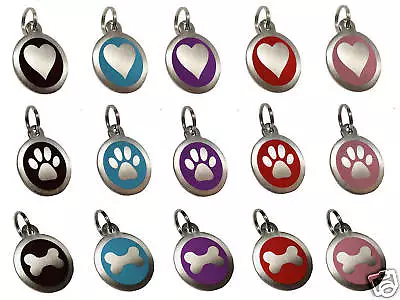 £3.50 • Buy ENGRAVED Dog Pet ID Tags Paw Identity Name Collar Disc Personalised Engraving