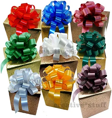 £2.79 • Buy 50mm Large Bow Plain Ribbon 20 Pull Bows Wedding Party Decor Gift Wrapping UK