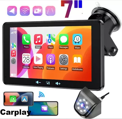 7 Inch Screen Wireless Apple CarPlay Android Auto Portable Car Stereo Airplay BT • $99.99