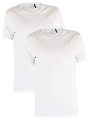 G-Star RAW Men's 2 Pack Slim Crew T-Shirts White • $35.95