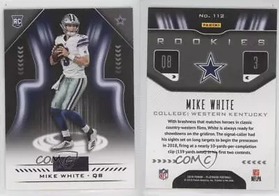 2018 Panini Playbook Rookie Purple Mike White #112 Rookie RC • $3.41