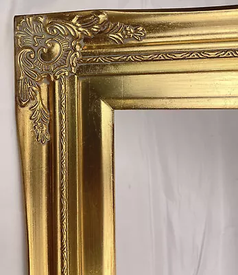 Antique Gold Ornate Baroque Wood Picture Frame Gold Liner 3  Wide • $74.99