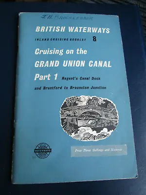 £1.99 • Buy Cruising On The Grand Union Canal Part 1, British Waterways Booklet 8