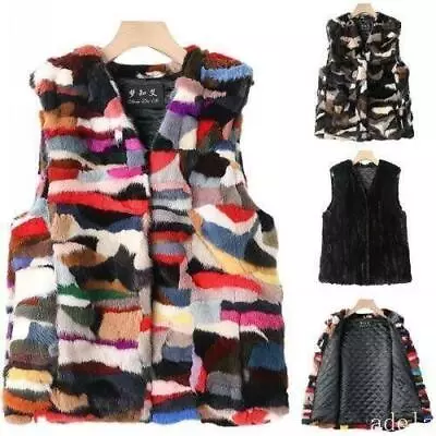 Luxury Womens Coat Real Mink Fur Vest Jacket Warm Winter Multi-color Waistcoat  • $116.33