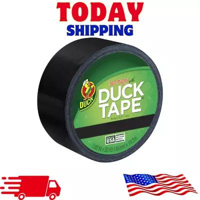 Duck Brand 1.88 In. X 20 Yd. Black Colored Duct Tape Free Shipping USA • $5.19